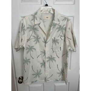 Folk Brand Short Sleeve Button Down with Palm Tree Print